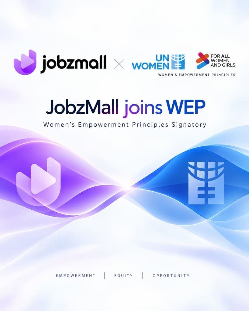 JobzMall joins the Women's Empowerment Principles. Empowerment, Equity, Opportunity.